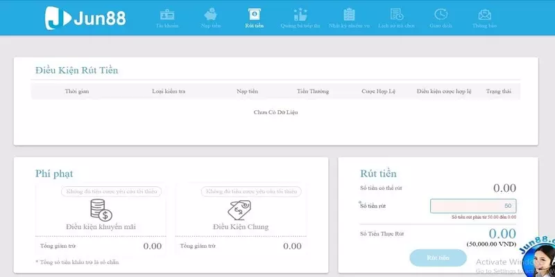 Giao dịch nhanh chóng, tiện lợi tại nhà cái Jun88